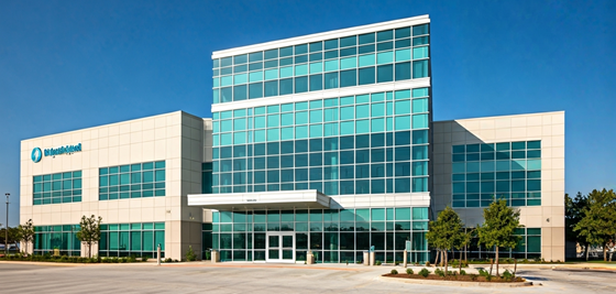 A modern, three-story glass and concrete office building with the BrightSpeed logo on the left side, set against a clear blue sky. A modern, three-story glass and concrete office building with the BrightSpeed logo on the left side, set against a clear blue sky.